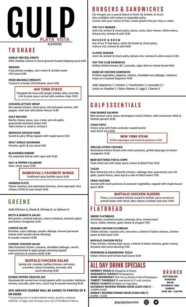 Gulp - Playa Vista, CA menu_pic