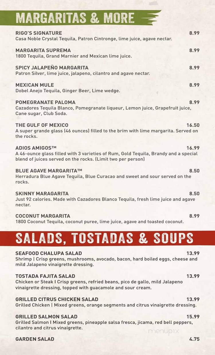 Rodrigo's Mexican Grill - Riverside, CA menu_pic