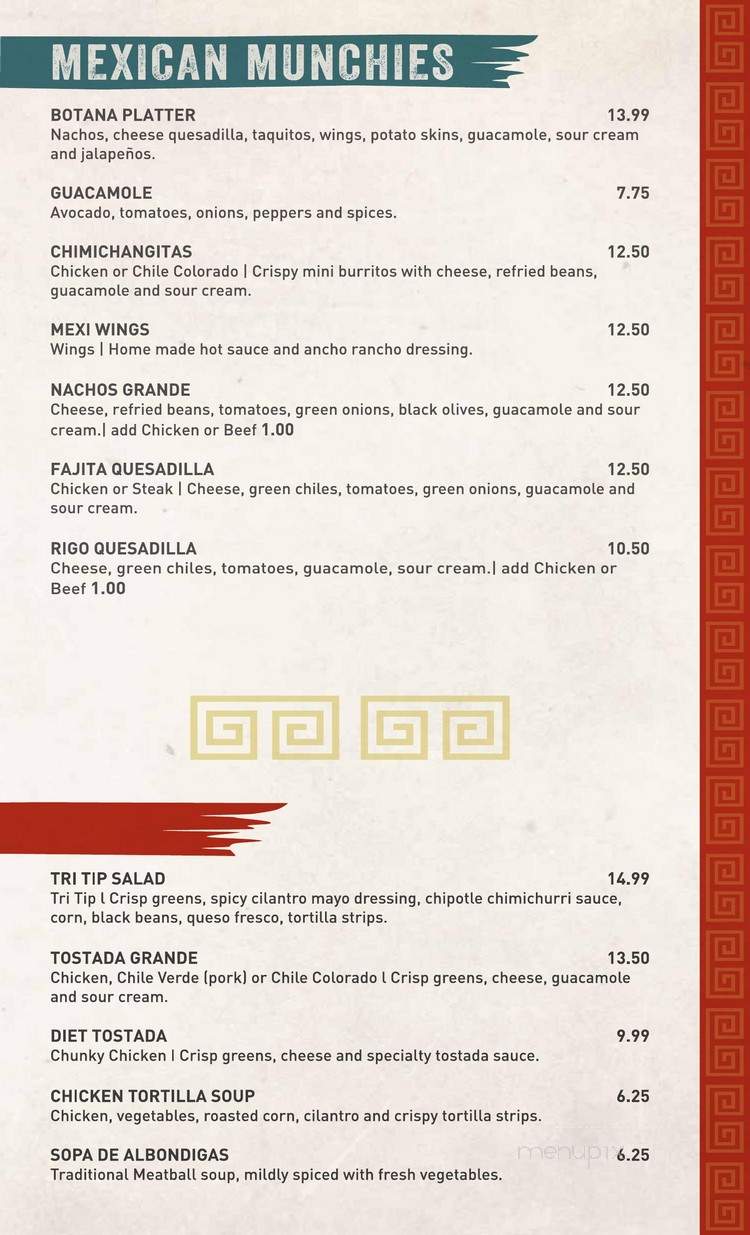 Rodrigo's Mexican Grill - Riverside, CA menu_pic