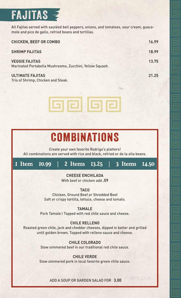 Rodrigo's Mexican Grill - Riverside, CA menu_pic