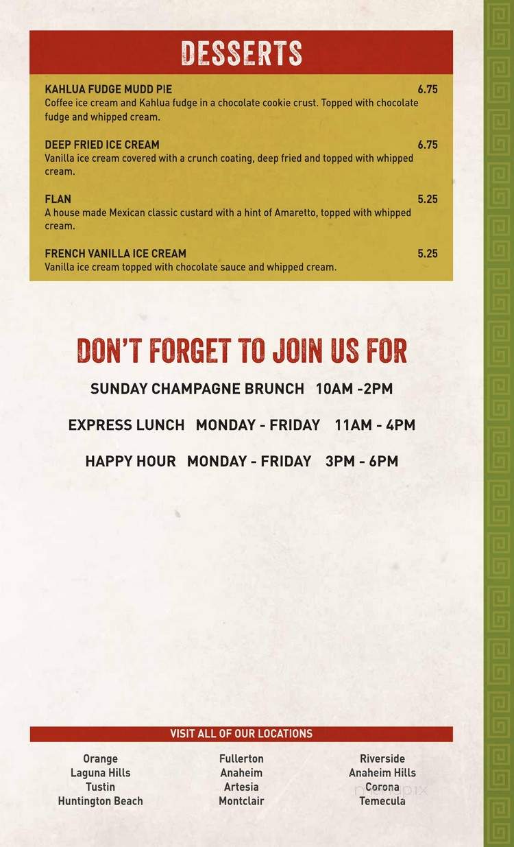 Rodrigo's Mexican Grill - Riverside, CA menu_pic