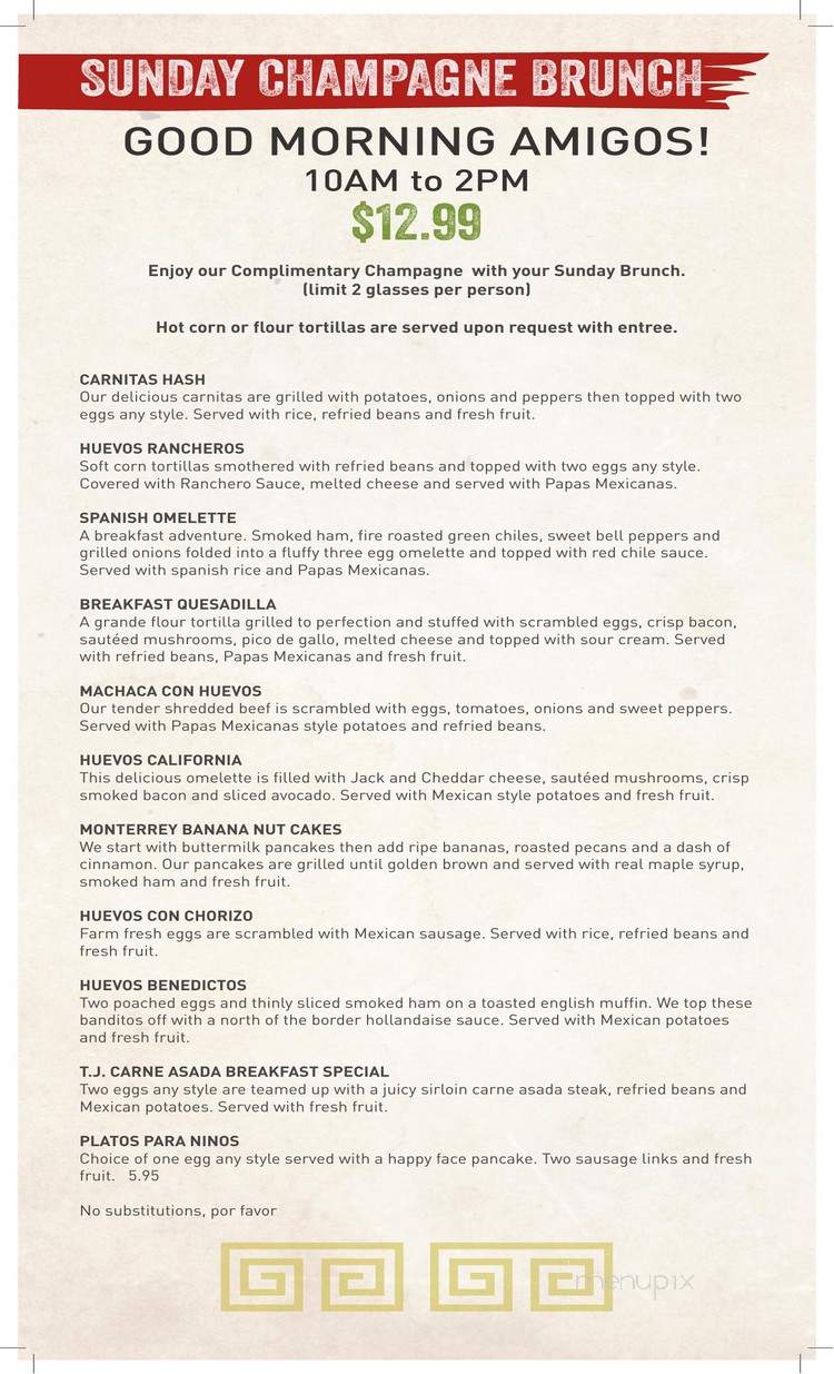 Rodrigo's Mexican Grill - Riverside, CA menu_pic