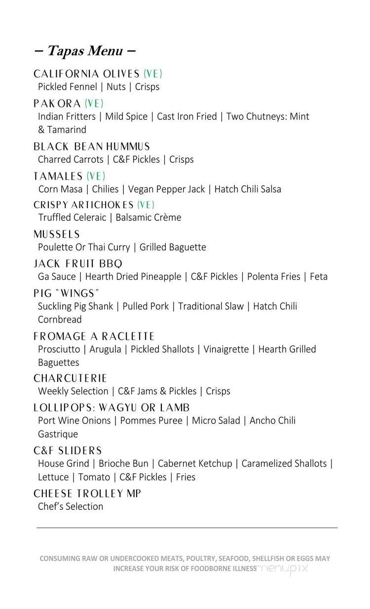 Cork And Flame - Evans, GA menu_pic