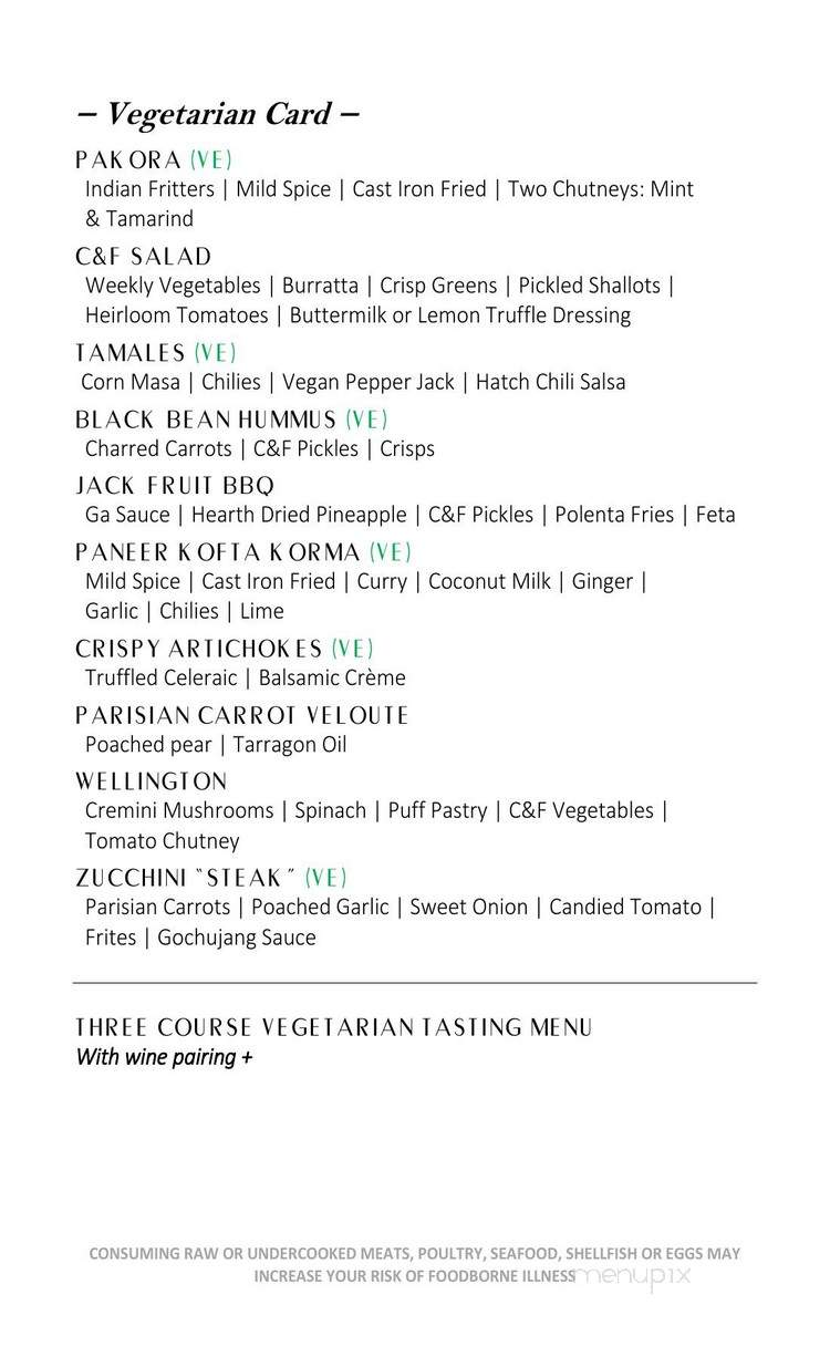 Cork And Flame - Evans, GA menu_pic