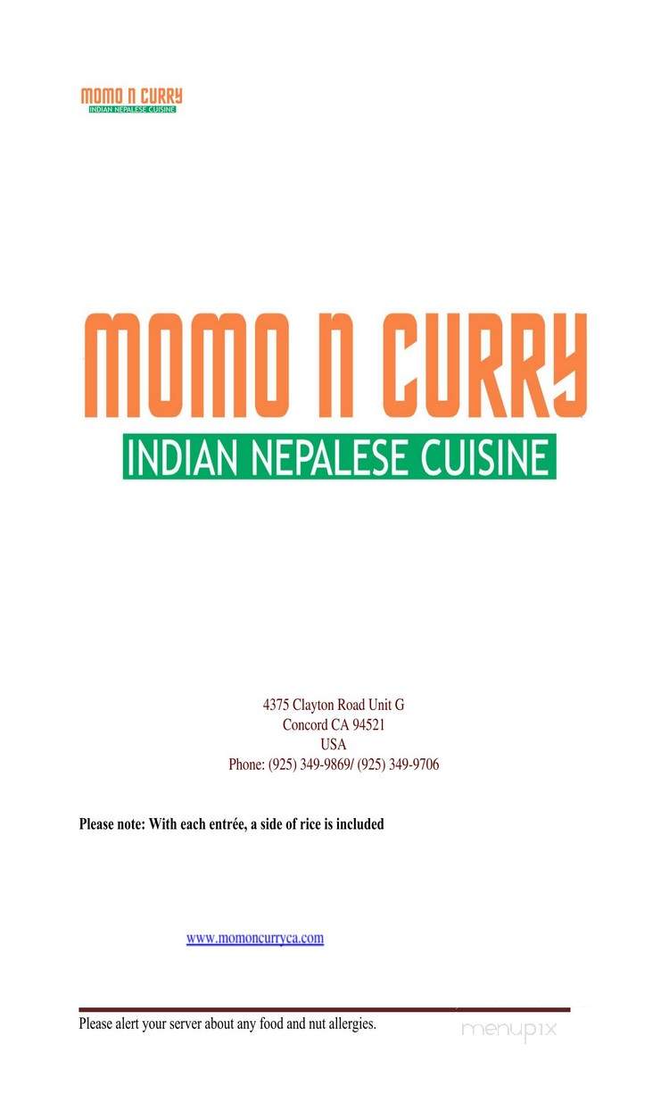 Momo N Curry - Concord, CA menu_pic