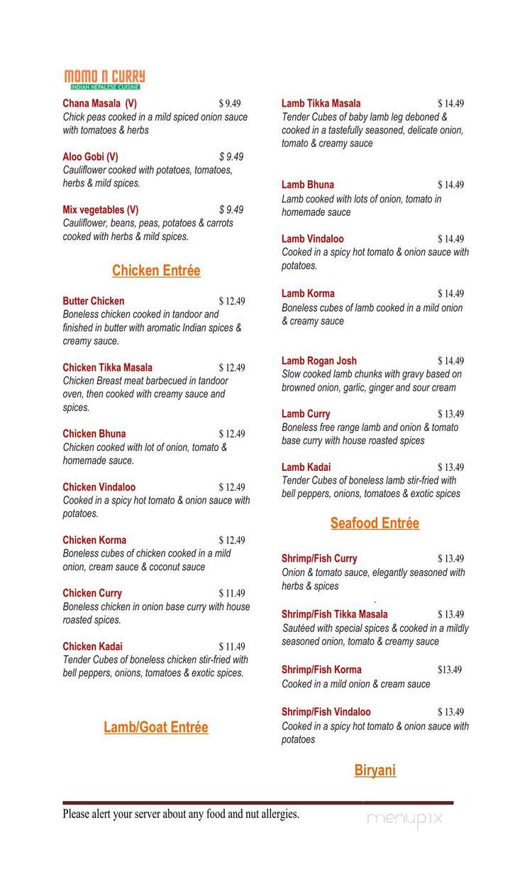Momo N Curry - Concord, CA menu_pic