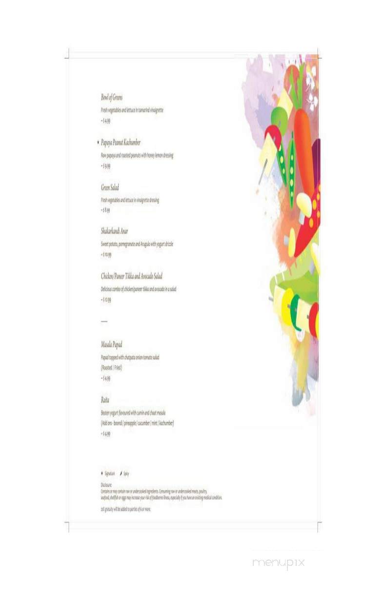 The Yellow Chilli by Sanjeev Kapoor - Santa Clara, CA menu_pic