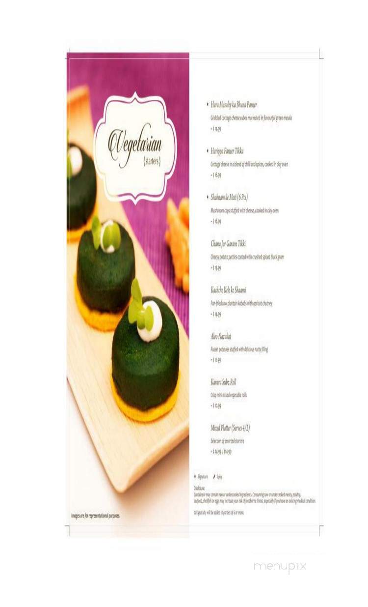 The Yellow Chilli by Sanjeev Kapoor - Santa Clara, CA menu_pic