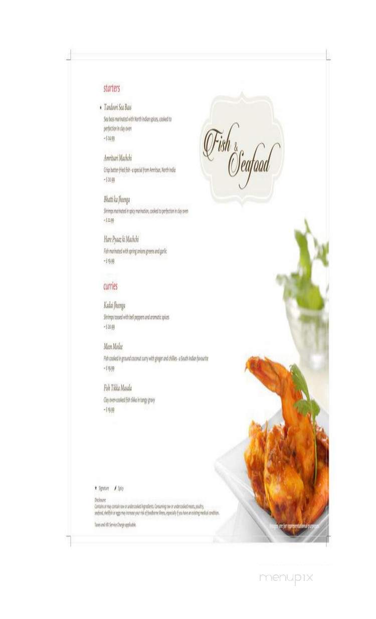 The Yellow Chilli by Sanjeev Kapoor - Santa Clara, CA menu_pic