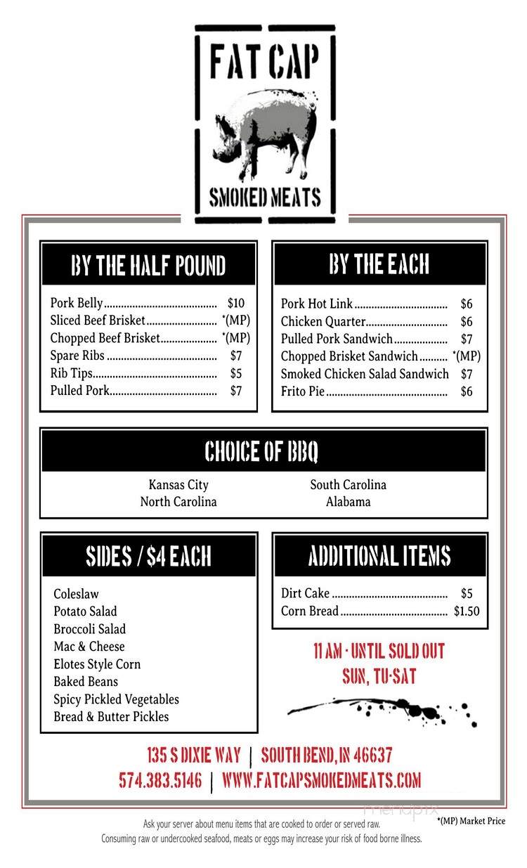 Fat Cap - South Bend, IN menu_pic