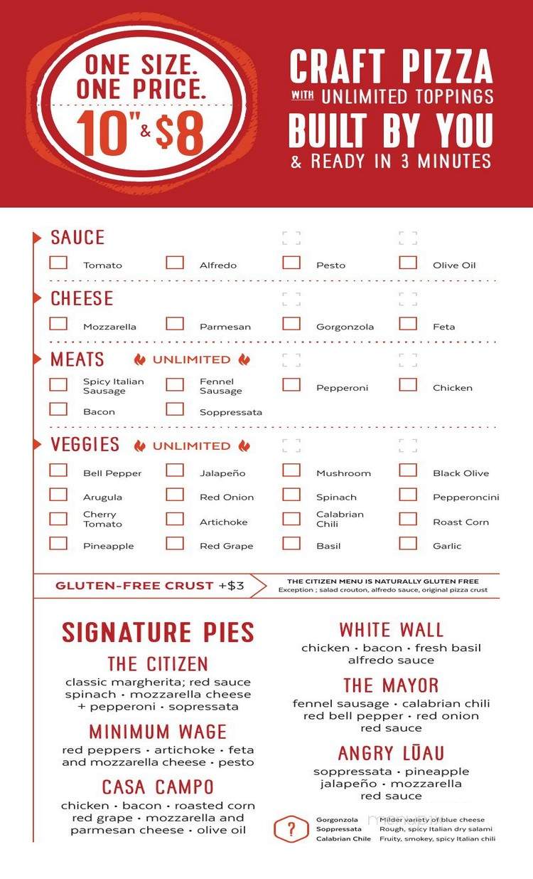 Citizen Pie - Flagstaff, AZ menu_pic