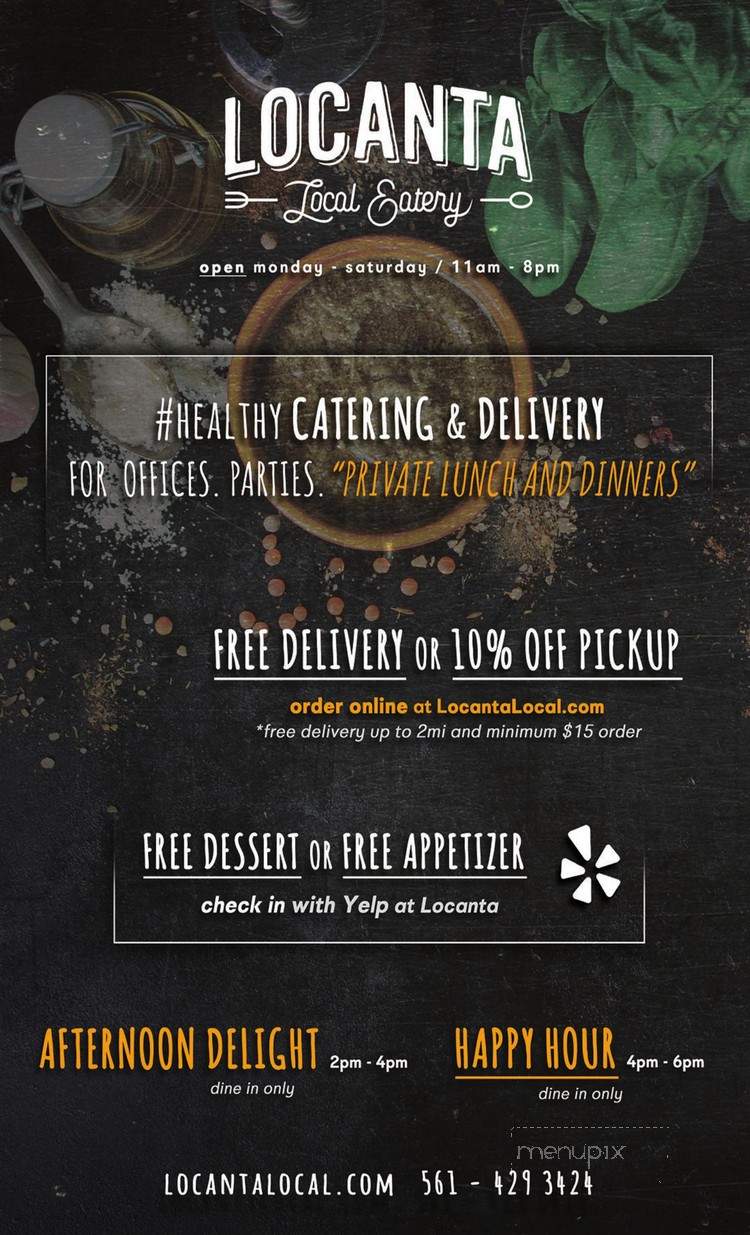 Locanta Local Eatery - West Palm Beach, FL menu_pic