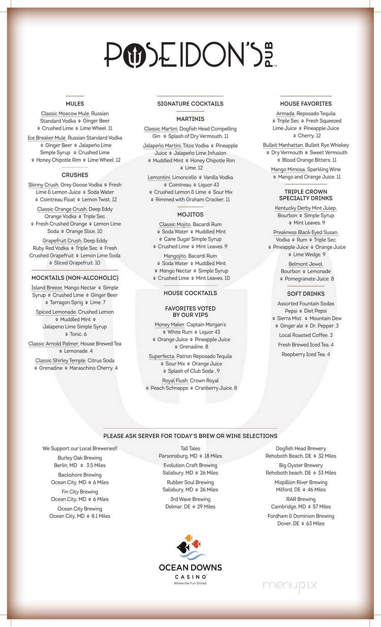 Poseidon's Pub - Berlin, MD menu_pic