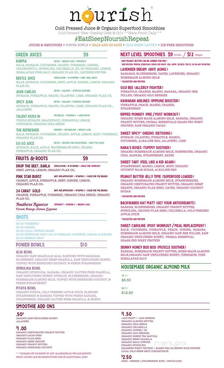 /31629888/Nourish-Juice-Bar-Menu-Houston-TX - Houston, TX