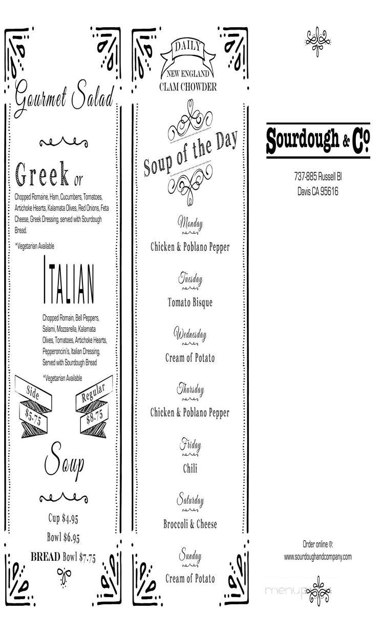 Sourdough & Company - Rocklin, CA menu_pic