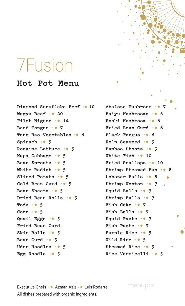 7Fusion - Los Angeles, CA menu_pic