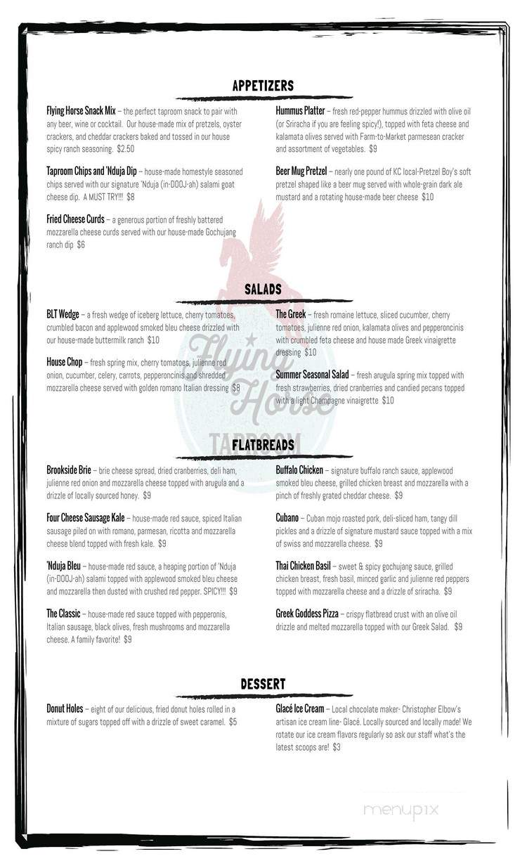 Flying Horse Taproom - Kansas City, MO menu_pic