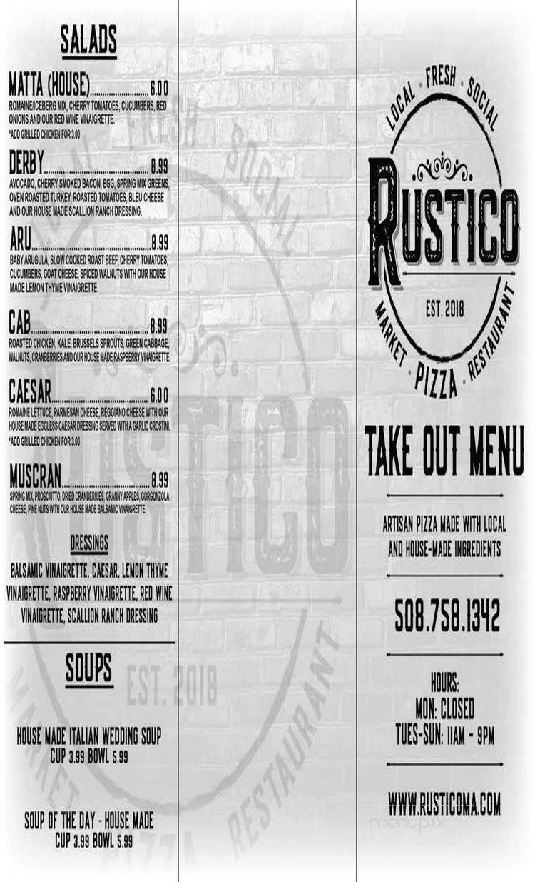 Rustico Pizza - Mattapoisett, MA menu_pic