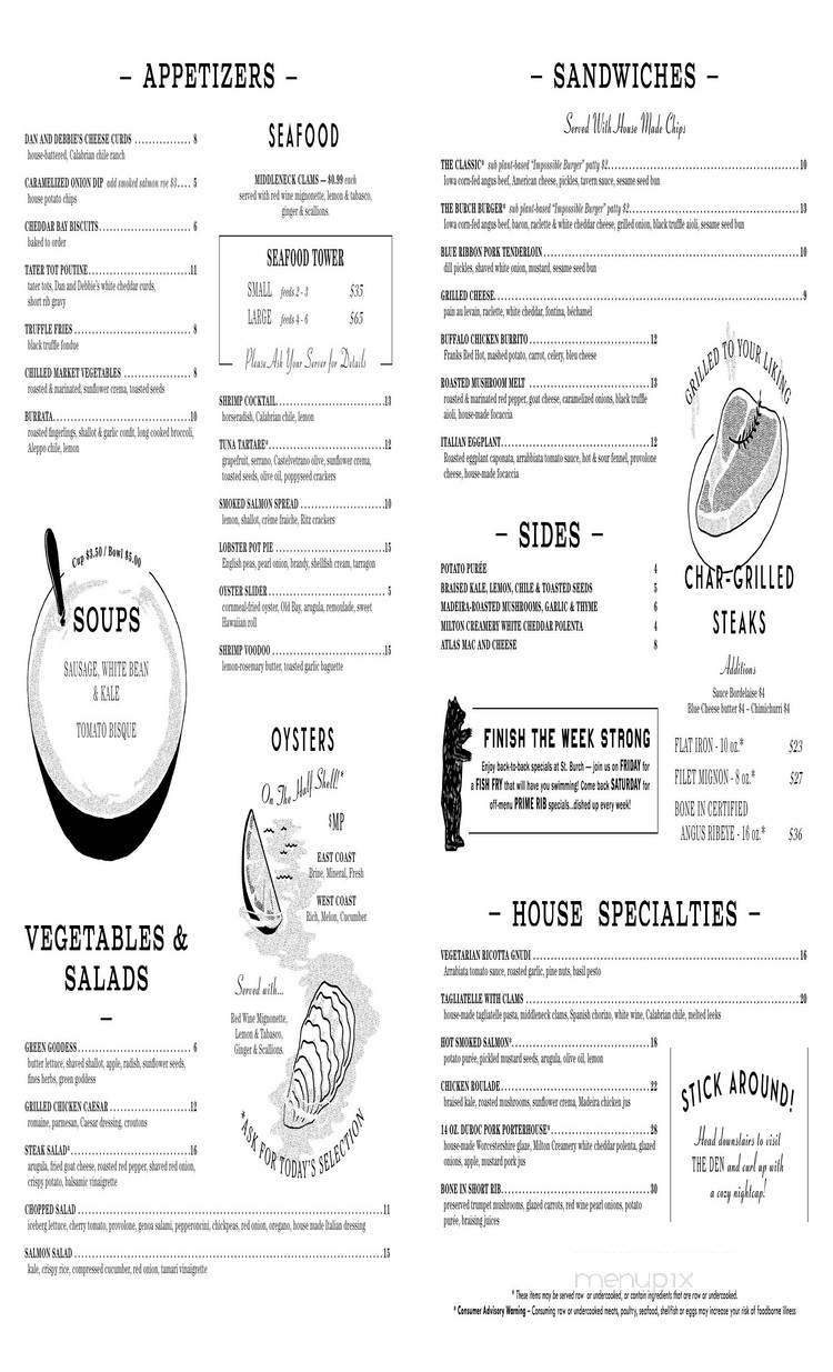 St. Burch Tavern - Iowa City, IA menu_pic