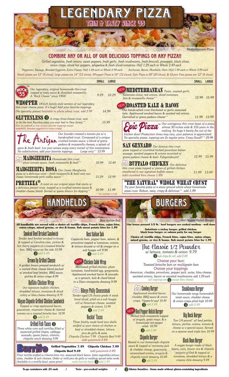 Chimney Rock Inn - Flemington, NJ menu_pic