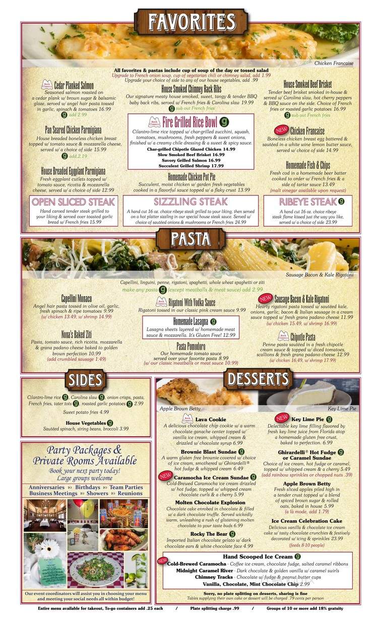 Chimney Rock Inn - Flemington, NJ menu_pic