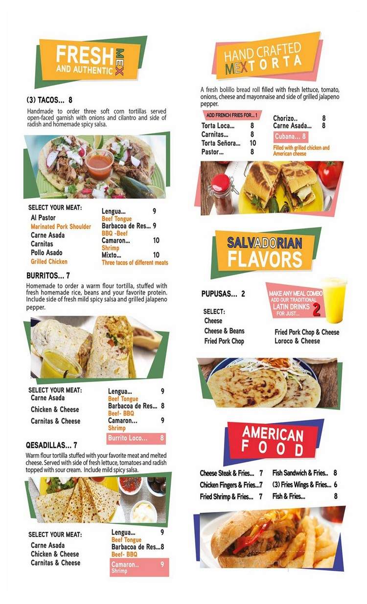 Los Tres Hermanos - Catonsville, MD menu_pic