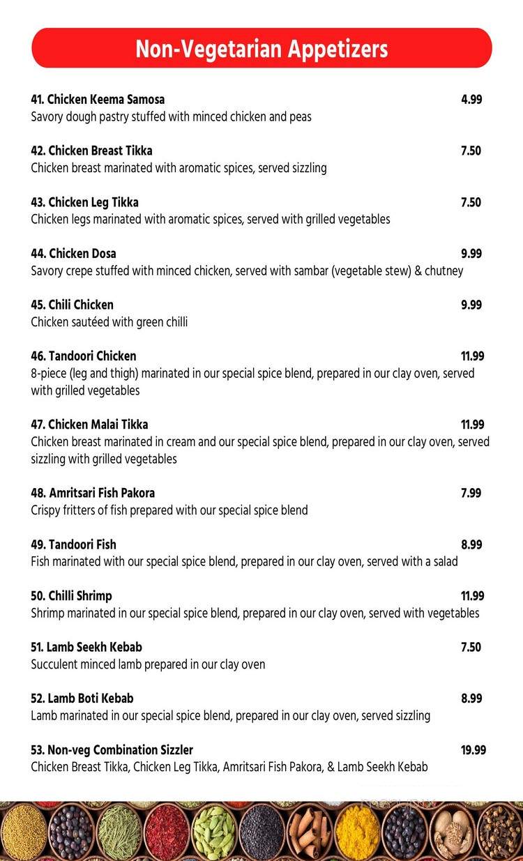 Delhi Oven - Sacramento, CA menu_pic