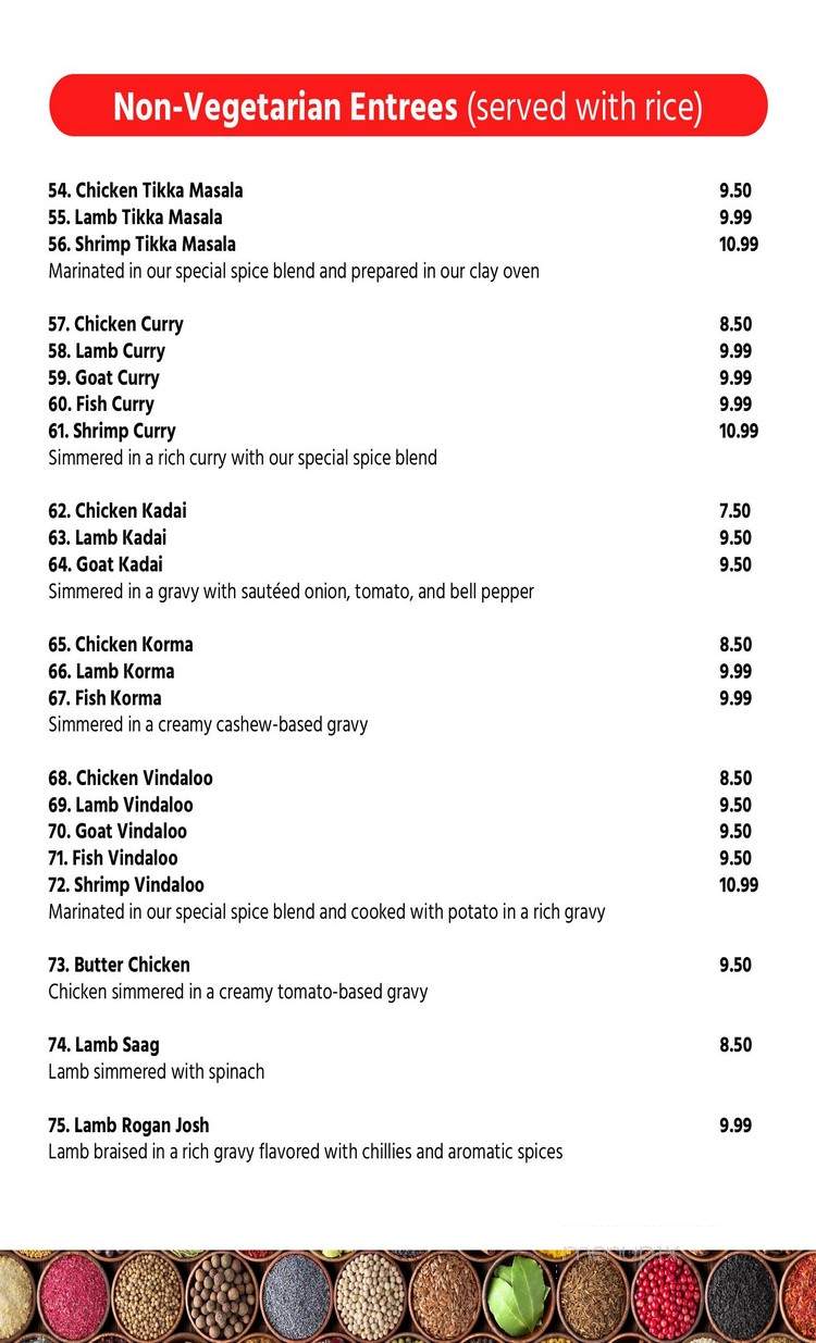 Delhi Oven - Sacramento, CA menu_pic