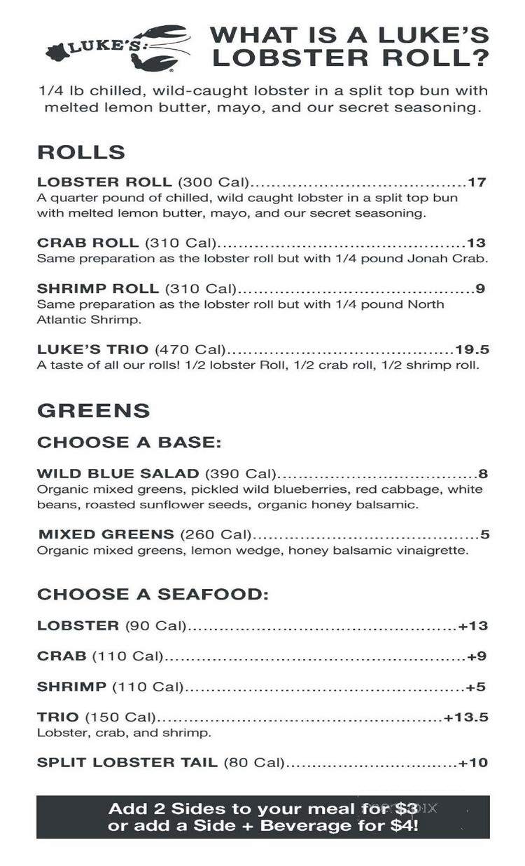 Luke's Lobster Union Square - New York, NY menu_pic