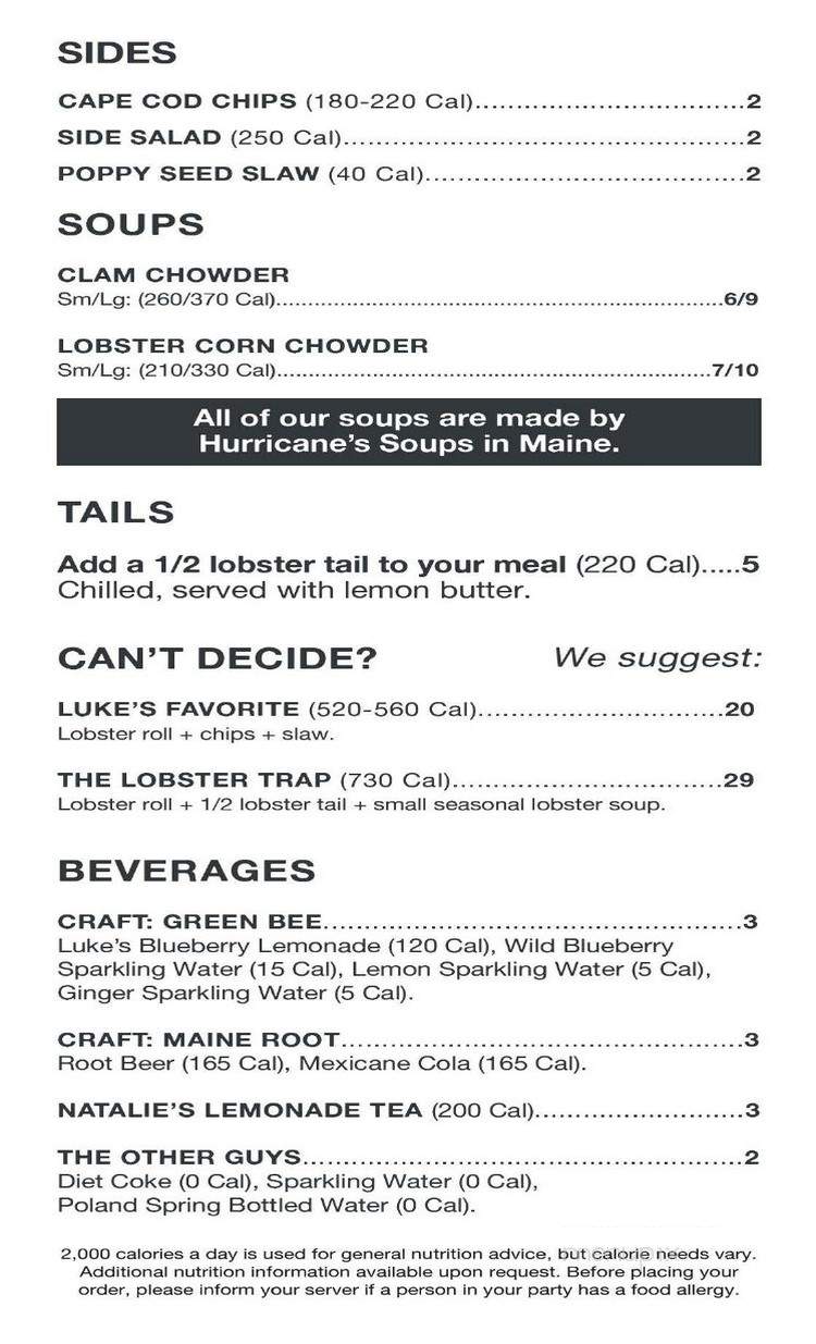 Luke's Lobster Union Square - New York, NY menu_pic