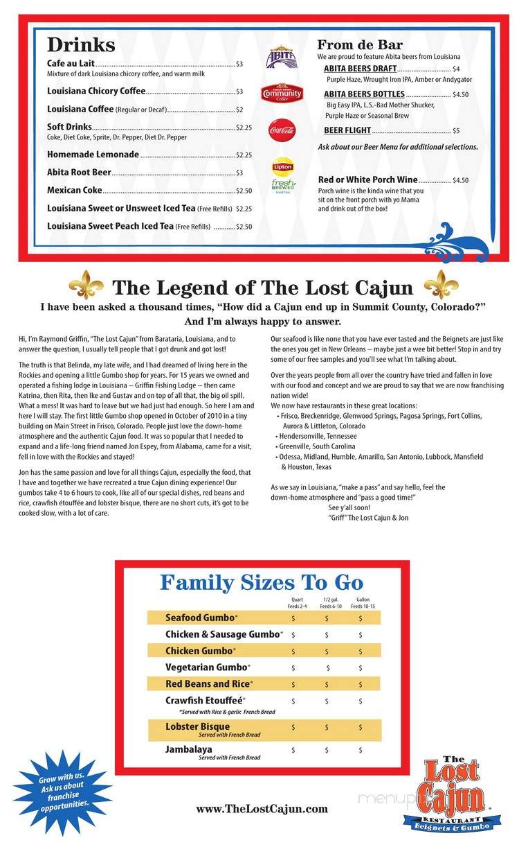 The Lost Cajun - Amarillo, TX menu_pic