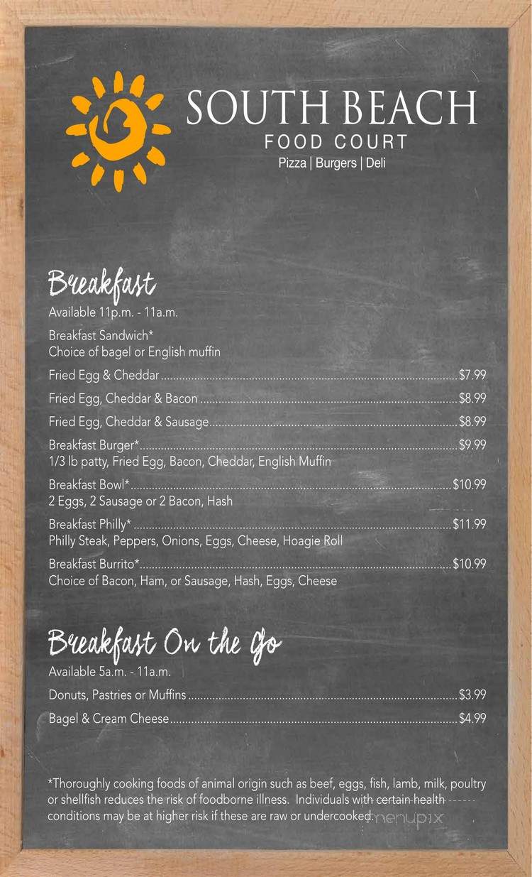 South Beach Food Court - Las Vegas, NV menu_pic