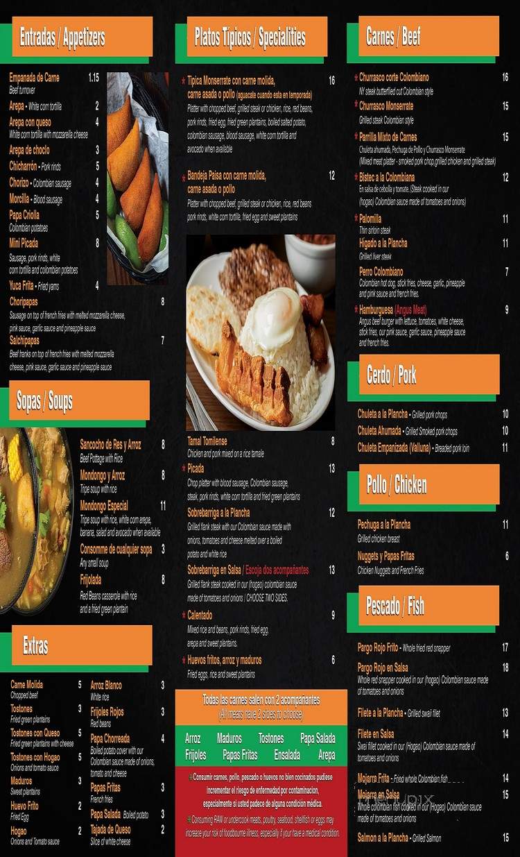 Monserrate Express - Miami, FL menu_pic