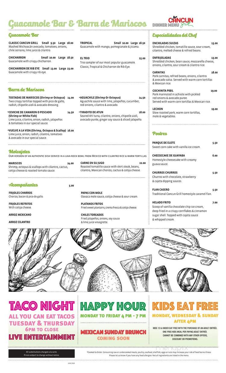 Cancun Grill Doral - Doral, FL menu_pic