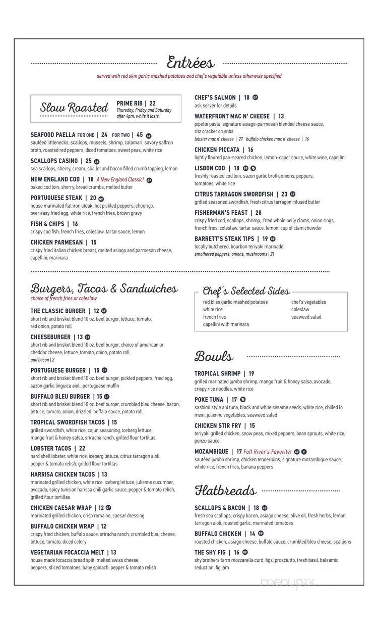 Barretts's Waterfront - Fall River, MA menu_pic