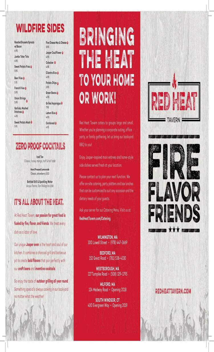Red Heat Tavern - South Windsor, CT menu_pic