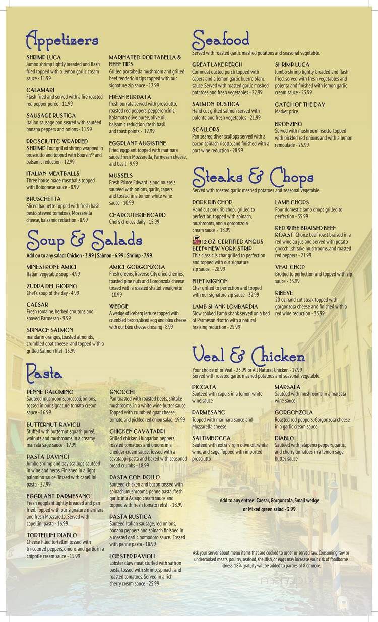 Ciao Italian Bistro & Wine bar - West Bloomfield Township, MI menu_pic
