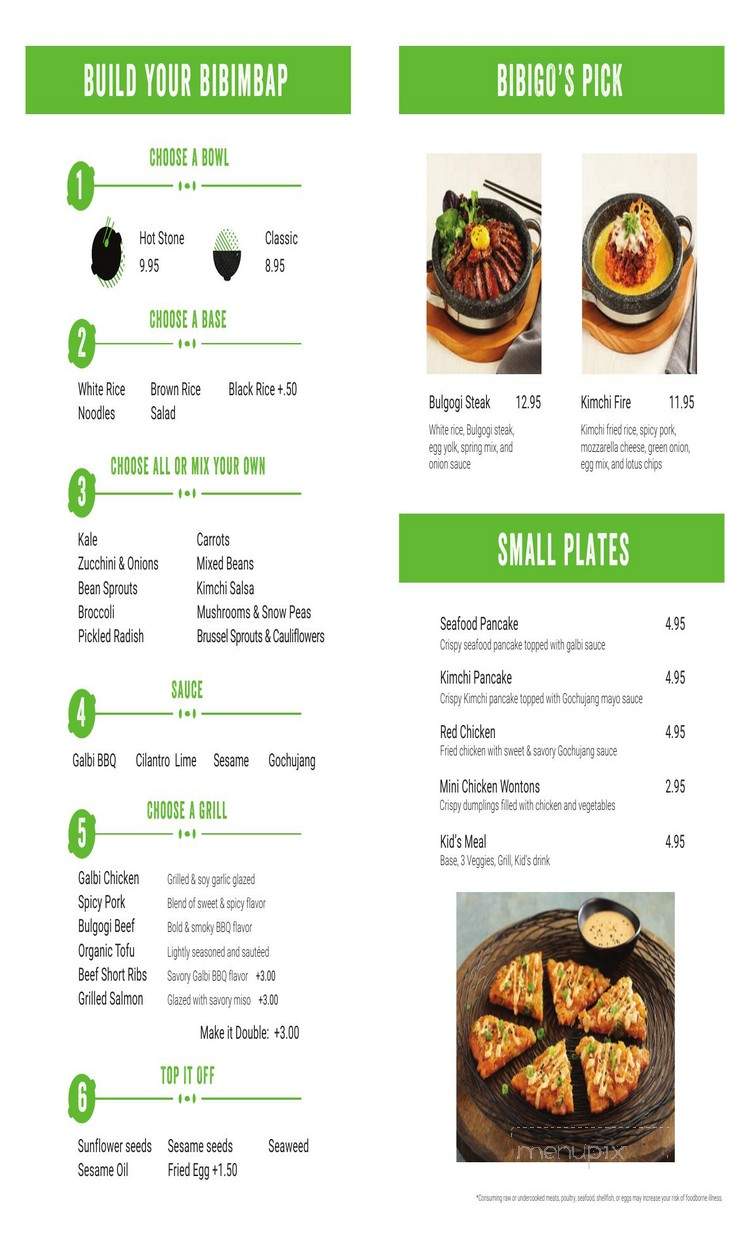 Bibigo Fresh Korean Kitchen - Los Angeles, CA menu_pic