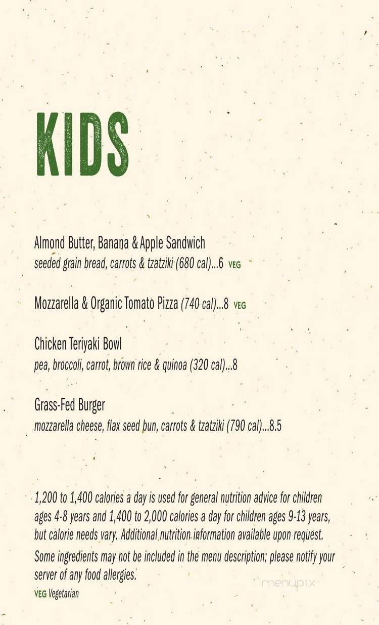 True Food Kitchen - Jacksonville, FL menu_pic