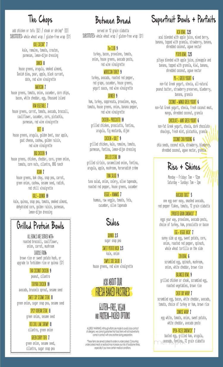 Original ChopShop - Plano, TX menu_pic