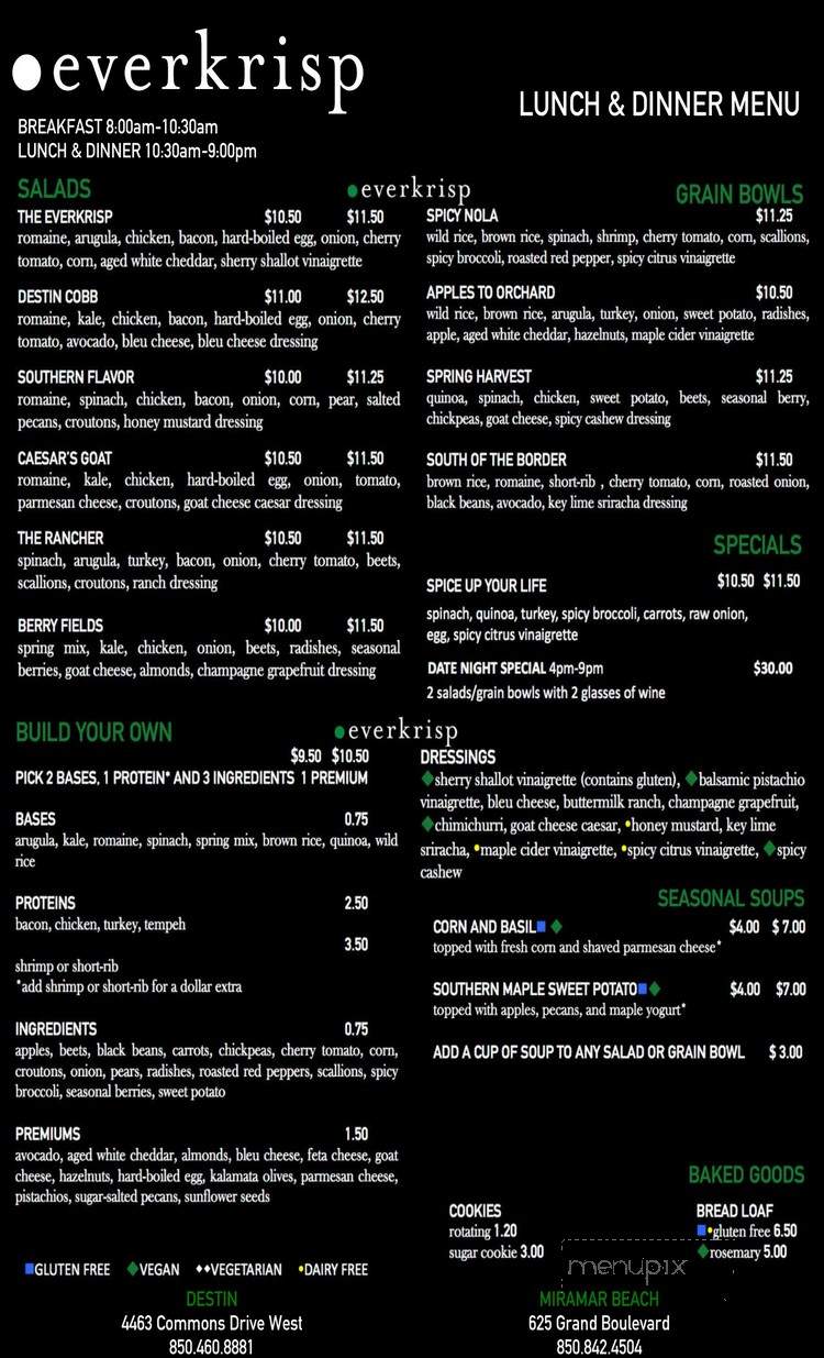 Everkrisp - Miramar Beach, FL menu_pic