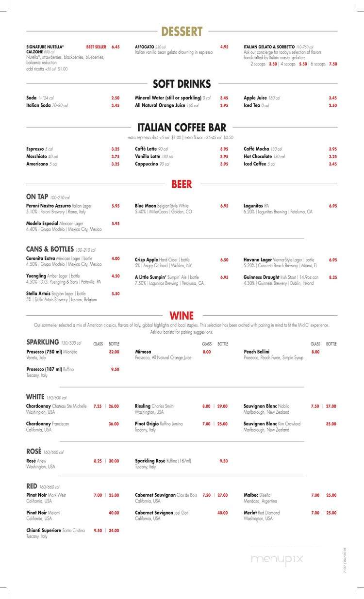 MidiCi The Neapolitan Pizza Company - Aventura, FL menu_pic