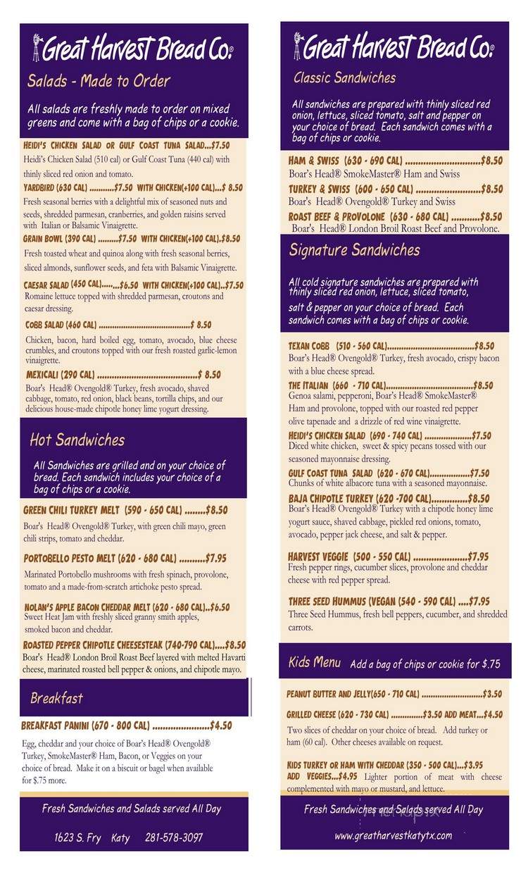 Great Harvest Bread Co. - Katy, TX menu_pic