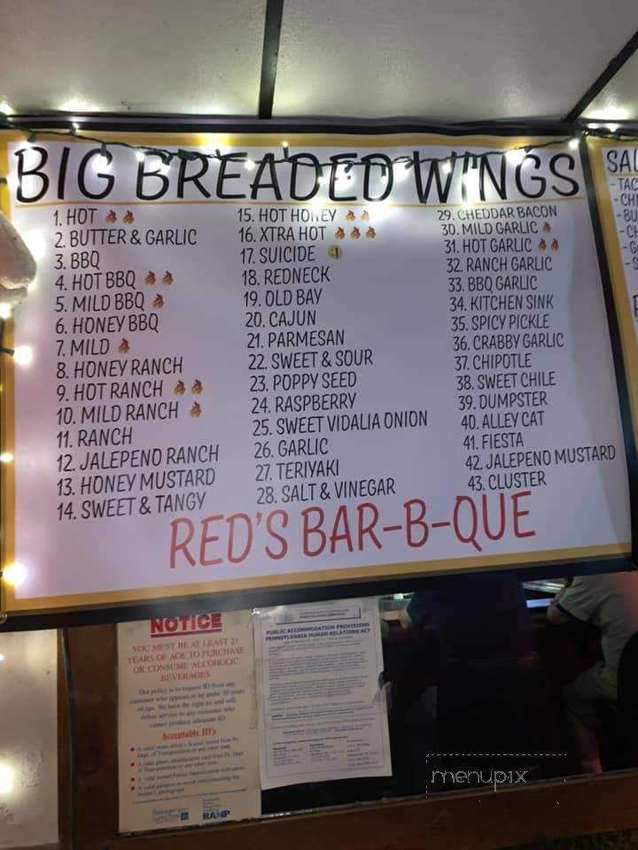 Red's Bar-B-Que - Portage, PA menu_pic