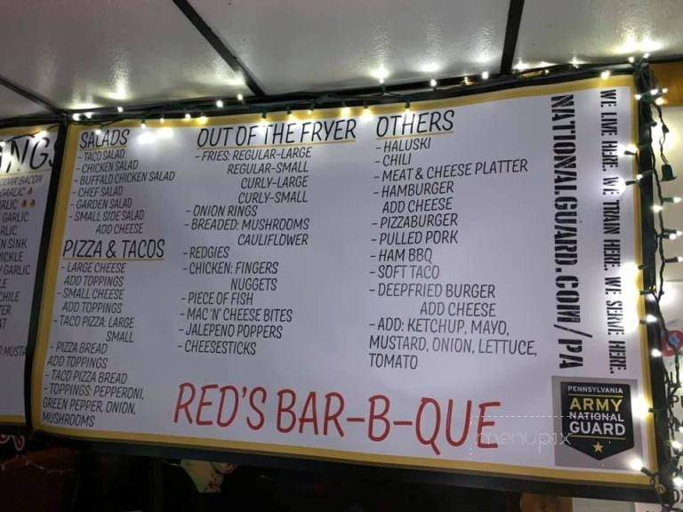 Red's Bar-B-Que - Portage, PA menu_pic