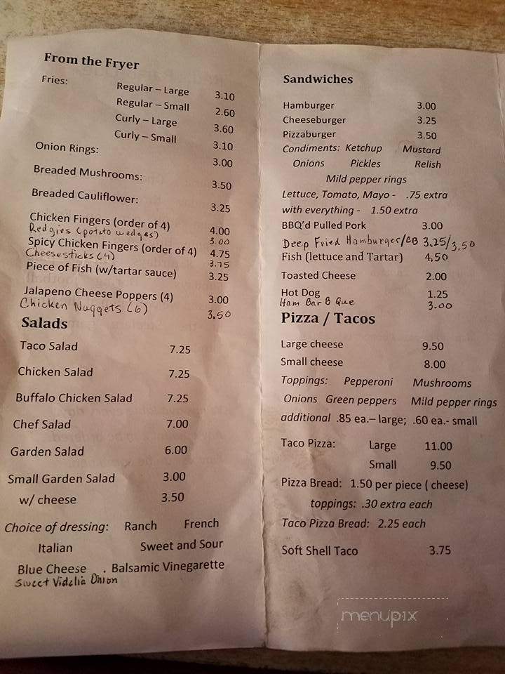 Red's Bar-B-Que - Portage, PA menu_pic