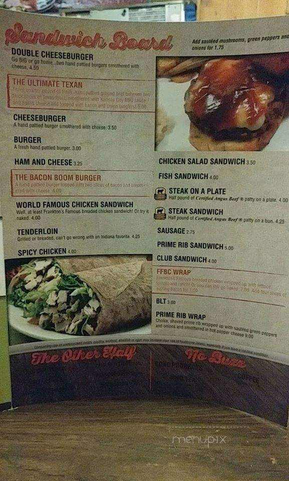 Bernie's Bar - Frankton, IN menu_pic