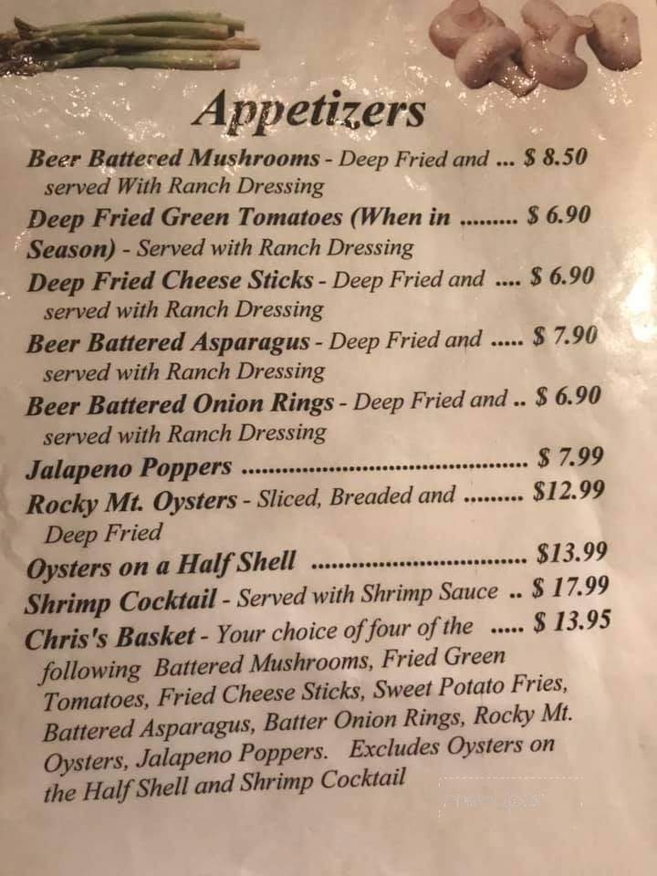 Log Inn Supper Club - Rock Springs, WY menu_pic