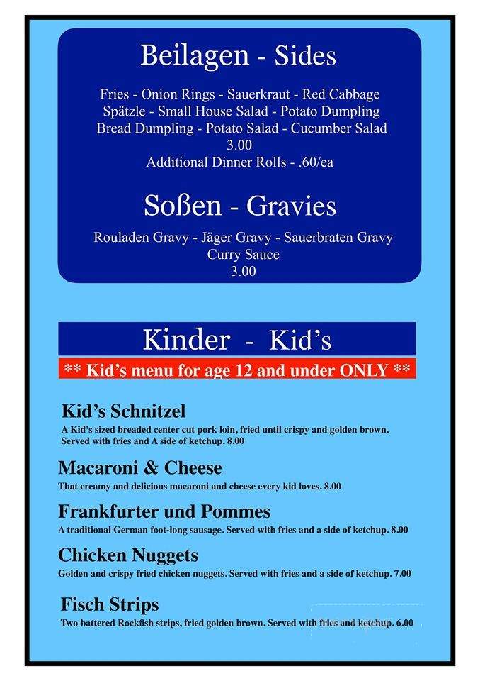 Prost - Aberdeen, WV menu_pic