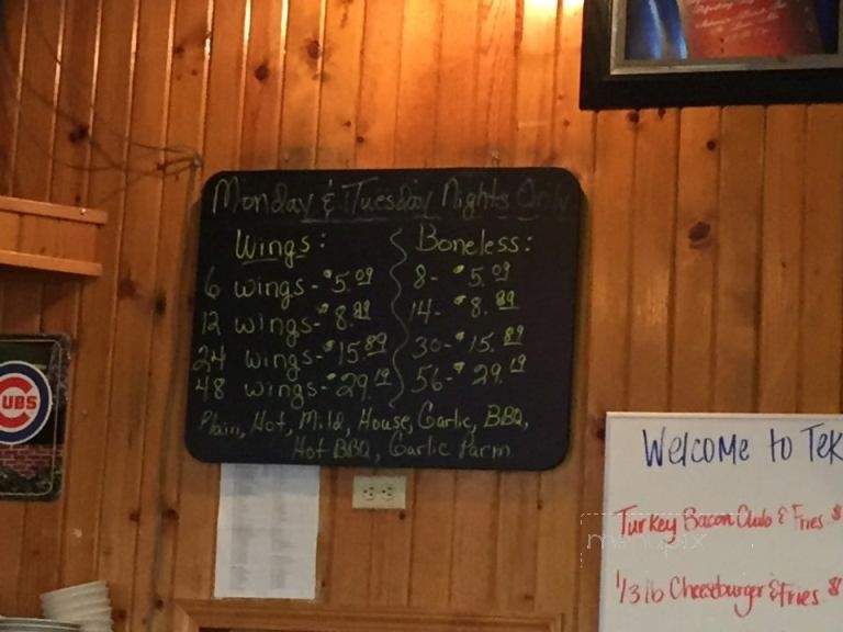Teke's Lounge - Streator, IL menu_pic